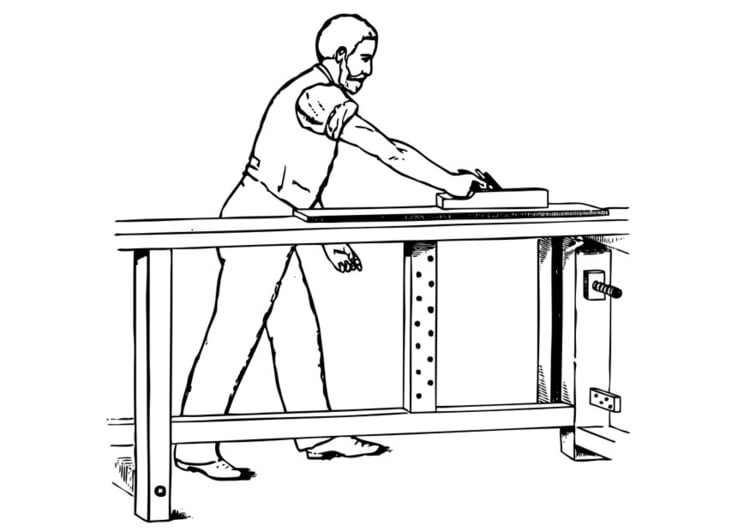 Coloring page woodworker