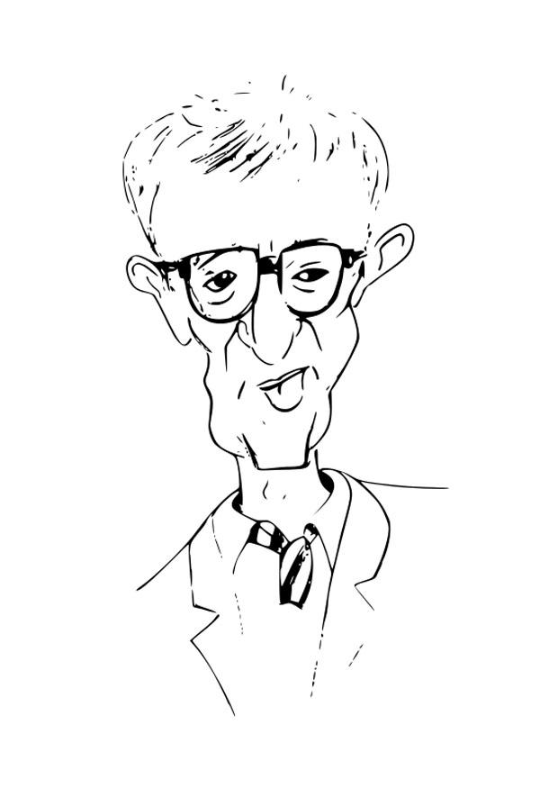 Coloring page Woody Allen