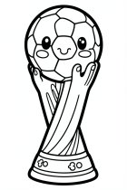 Coloring page world cup football cup