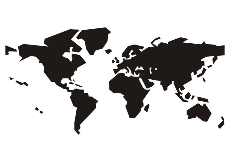 Coloring page World Map