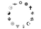 Coloring page world religions