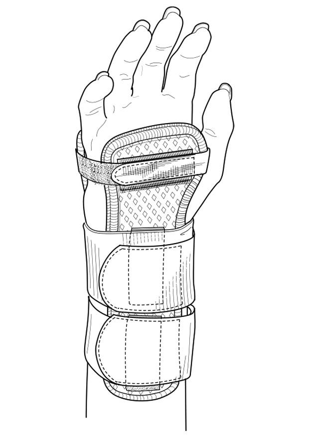 Coloring page wrist guard