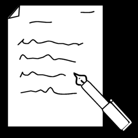 Coloring page write