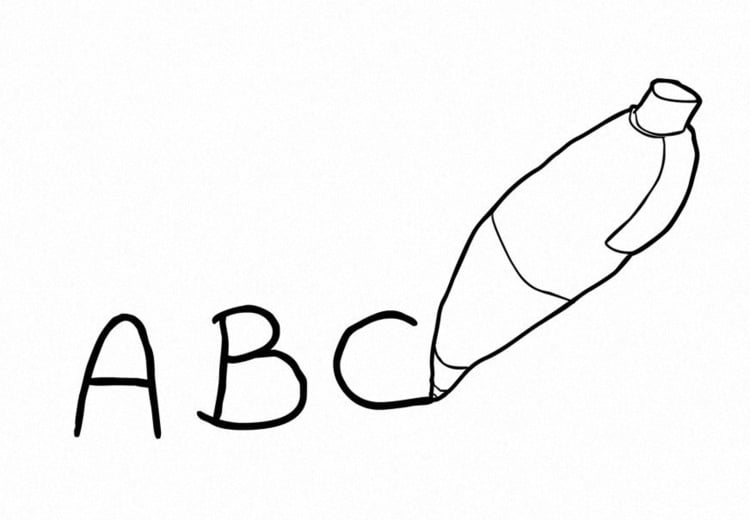 Coloring page Write