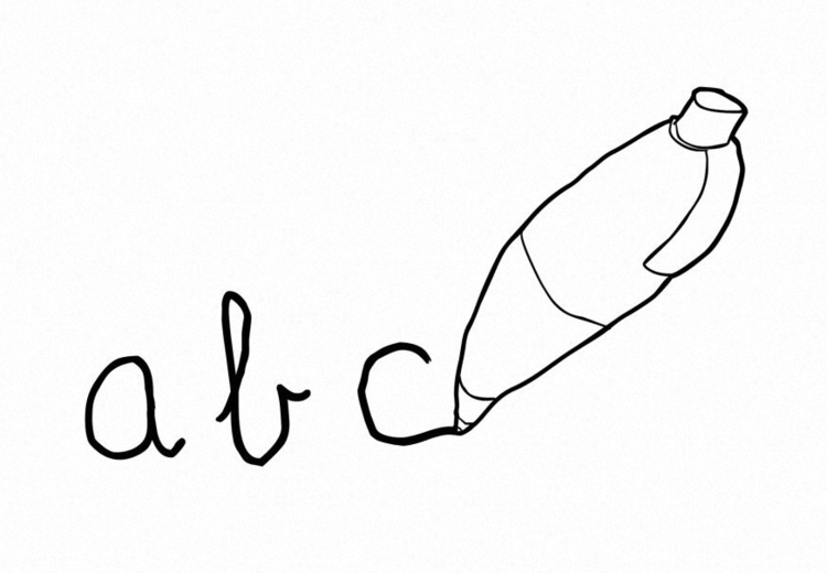 Coloring page Write