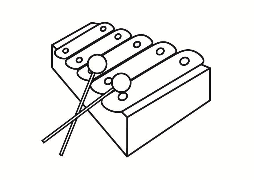 Coloring page xylophone