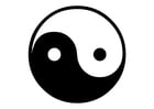 Coloring page yin and yang