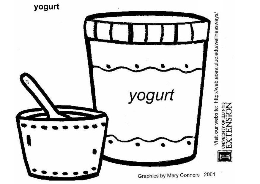 Coloring page yoghurt