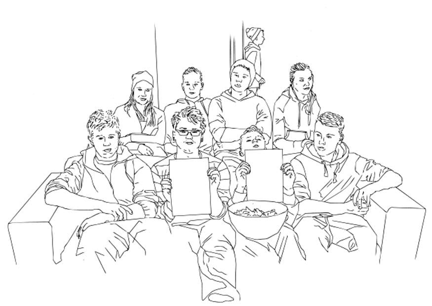 Coloring page youth club