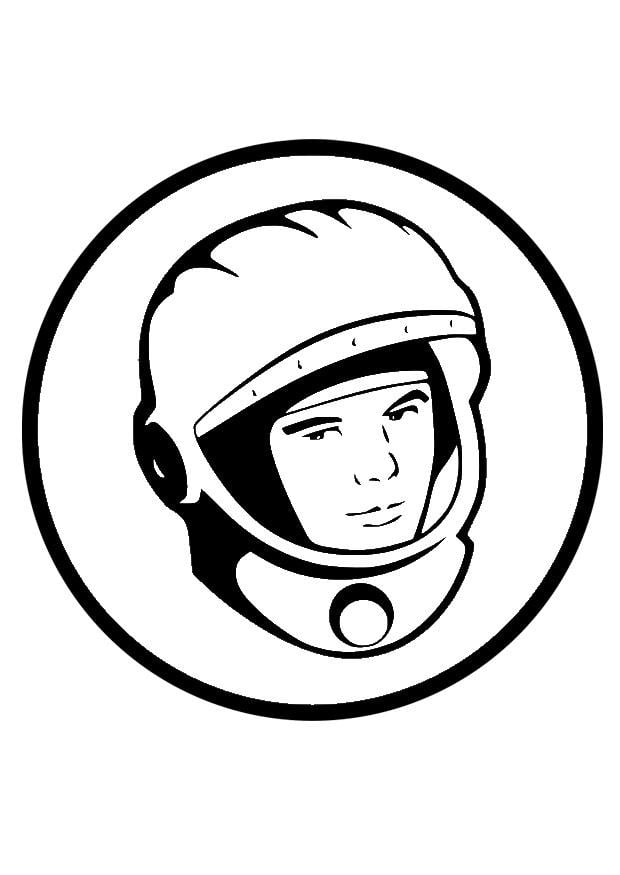 Coloring page Yuri Gagarin