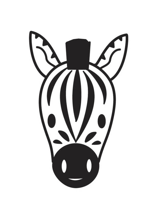 Coloring page Zebra Head