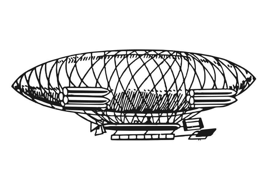 Coloring page zeppelin