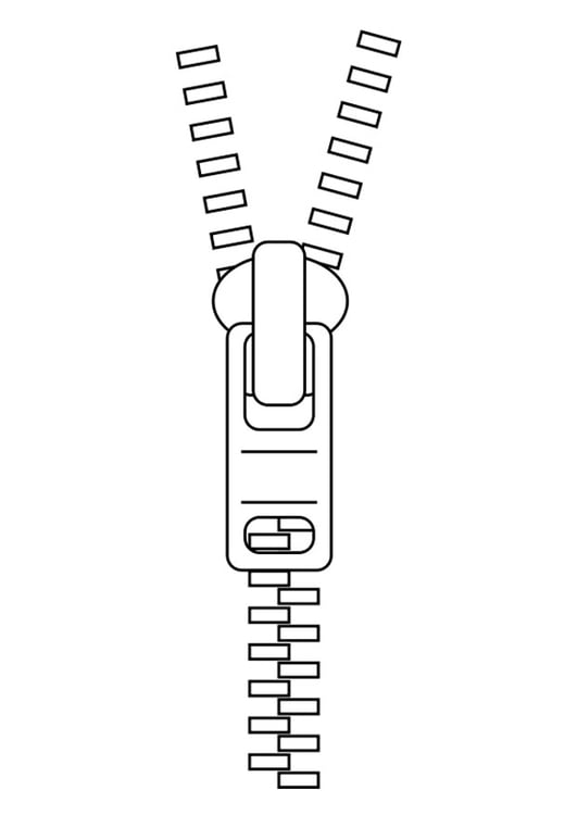 Coloring page zipper