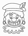Coloring pages Zwarte Piet Face (2)