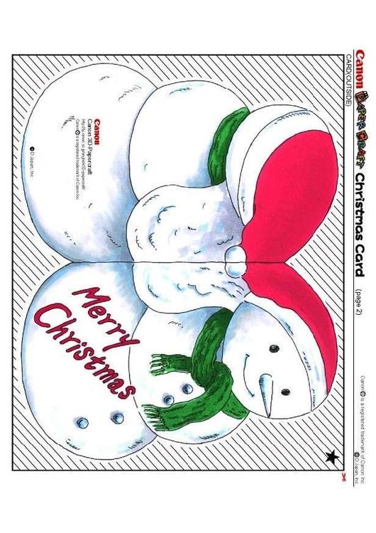 Crafts christmas card 2 - Crafts for children.