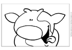 Coloring page cow