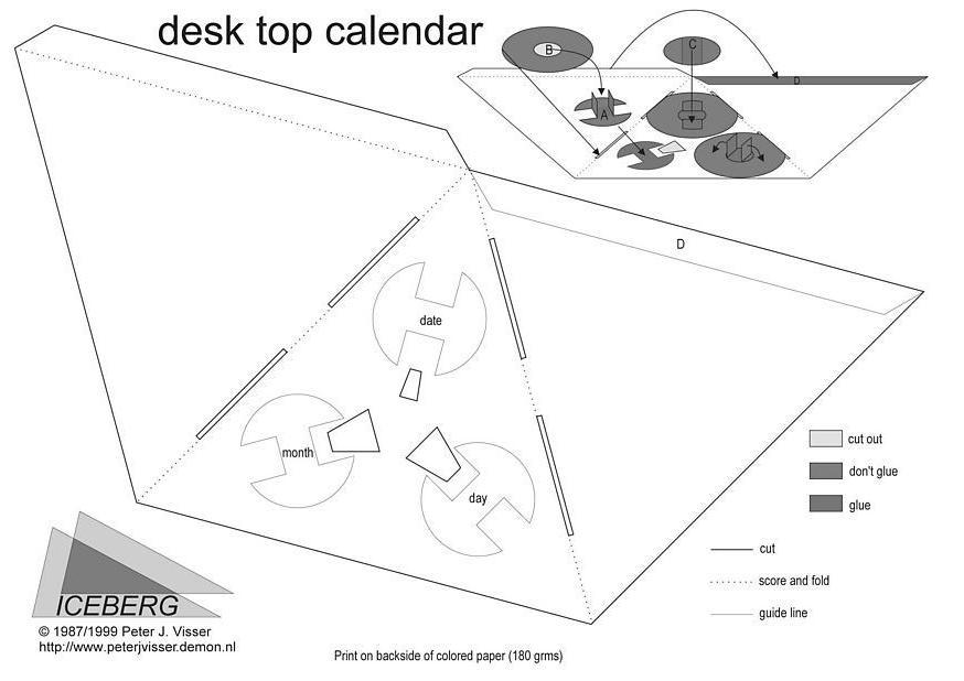 Craft desk top calender part 1