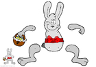 Crafts for kids Easter bunny - Jumping Jack