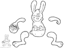 Craft Easter bunny - Jumping Jack