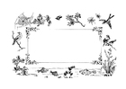 Coloring page frame nature