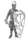 Coloring page knight