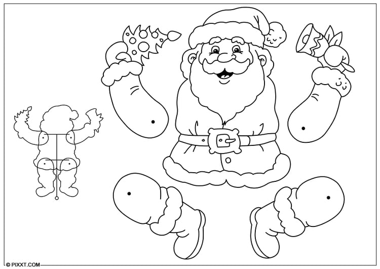 Craft Santa Claus jumping jack