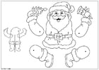 Crafts for kids Santa Claus jumping jack