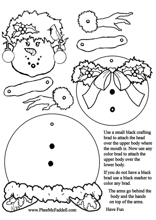 Craft snow woman