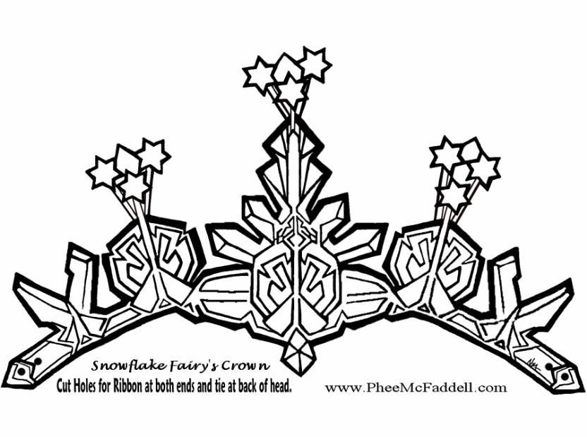 Craft snowflake fairy's crown