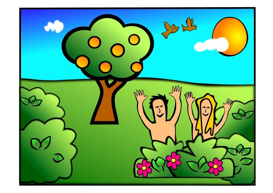 Image Adam and Eve happy