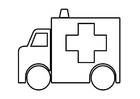 Coloring page ambulance