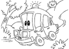 Coloring page ambulance