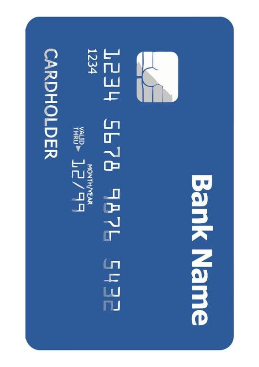 bank card - front side