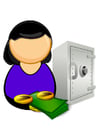 Images bank clerk