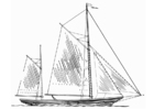 Coloring page boat