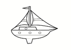 Coloring page boat