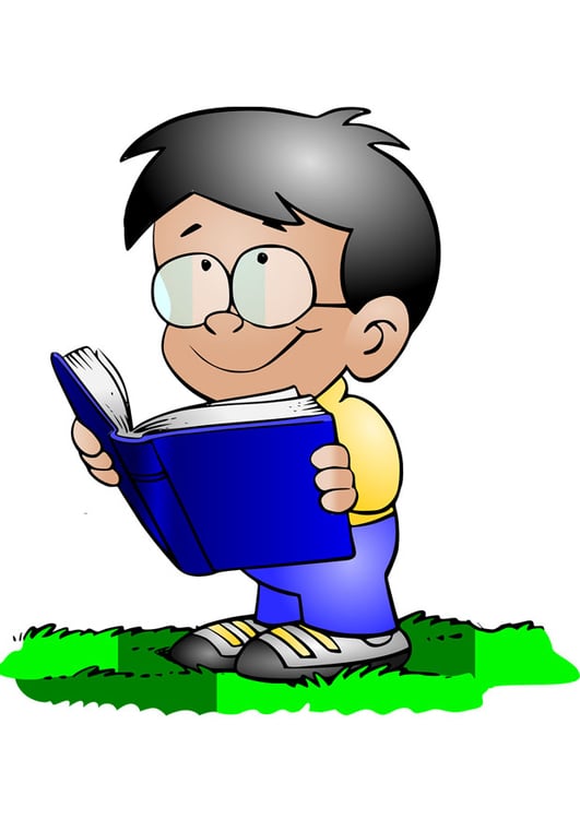 Image boy with book