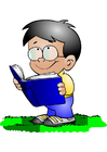 Image boy with book