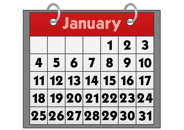 Image calendar - January