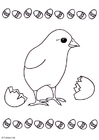 Coloring page chicken