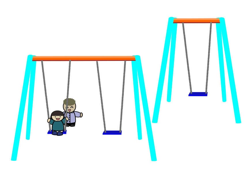 Image children on swing