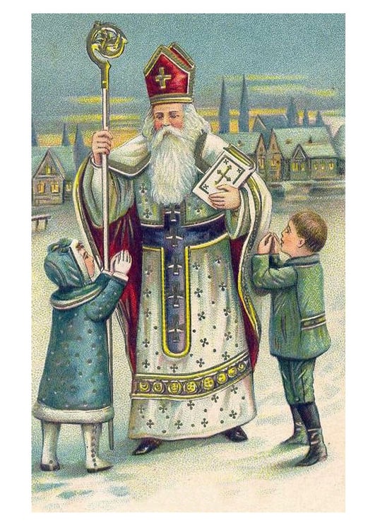 Image children with Santa Claus