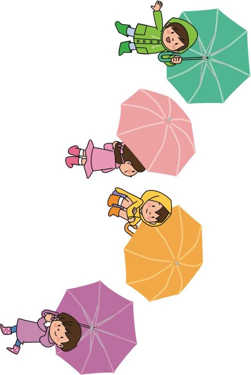 children with umbrella