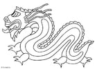 Coloring page chinese dragon