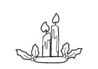 Coloring page Christmas candles
