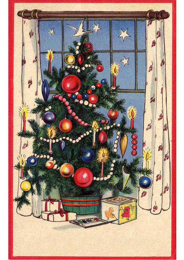 Image christmas tree with presents