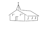 Coloring page church