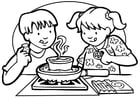 Coloring page cooking