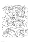 Coloring page crocodile