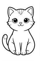 Coloring page cute cat